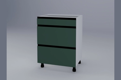 Шкаф с три чекмеджета Тина H60 3Ш(1+2) зелено