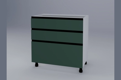 Шкаф с три чекмеджета Тина H80 3Ш(2+1) зелено