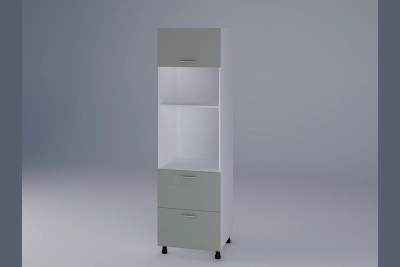 Колонен шкаф за печка и микровълнова Бианка мента/бяло h213