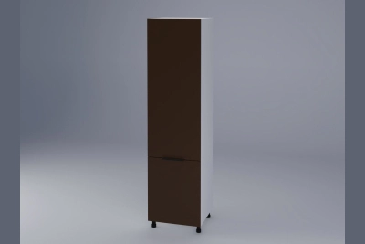 Колонен шкаф за вграждане на хладилник Милана шоколад h233