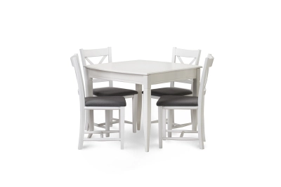 Комплект маса Мисури 90/90 и столове Джани в бяло