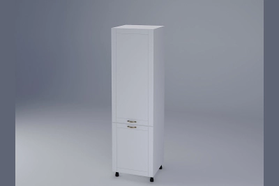 Колонен шкаф пенал с рафтове Доминика бяла коприна h213