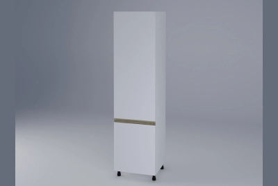 Колонен шкаф за вграждане на хладилник Тина бяло h233