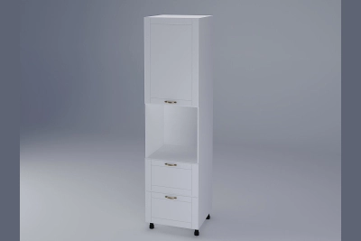 Колонен шкаф пенал Доминика бяла коприна h233
