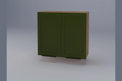 Горен шкаф Анна B80 зелено бали / златен дъб