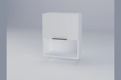 Горен шкаф Адел B60Б за микровълнова - бял супер мат