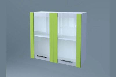 Горен кухненски шкаф Шарлота 80 ВВ с две стъклени врати