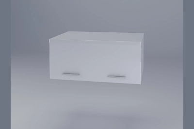 Шкаф надстройка Бианка А80 бял гланц/бяло