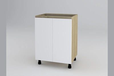 Долен шкаф Тина H60 - бяло / дъб сонома