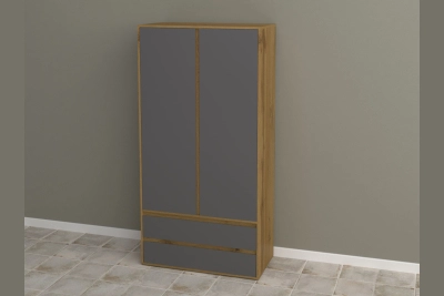 Двукрилен гардероб Нитро с две врати и две чекмеджета