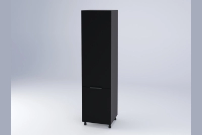 Колонен шкаф за вграждане на хладилник Адел черен софттъч h233
