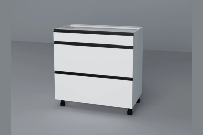 Шкаф с три чекмеджета Софи H80 3Ш(1+2) бяло