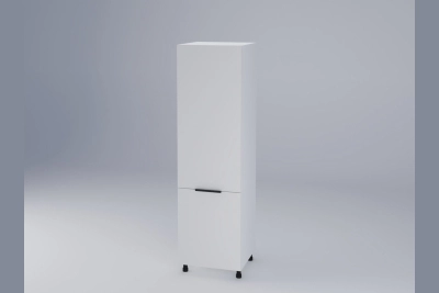 Колонен шкаф за вграждане на хладилник Адел бял супер мат h213