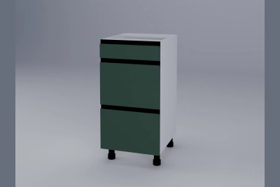 Долен шкаф с 3 чекмеджета Тина H40Ш зелено