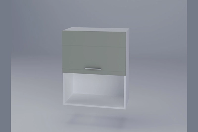 Горен шкаф Бианка B60Б за микровълнова - мента/бяло