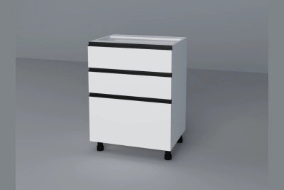 Шкаф с три чекмеджета Софи H60 3Ш(2+1) бяло