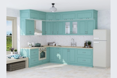Кухненски шкафове Прованс - синя лагуна