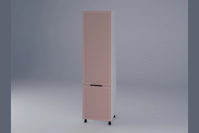 Колонен шкаф за вграждане на хладилник Анна пудра h233
