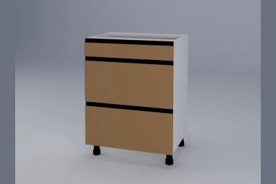 Шкаф с три чекмеджета Тина H60 3Ш(1+2) карамел