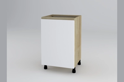 Долен шкаф Тина H50 - бяло / дъб сонома