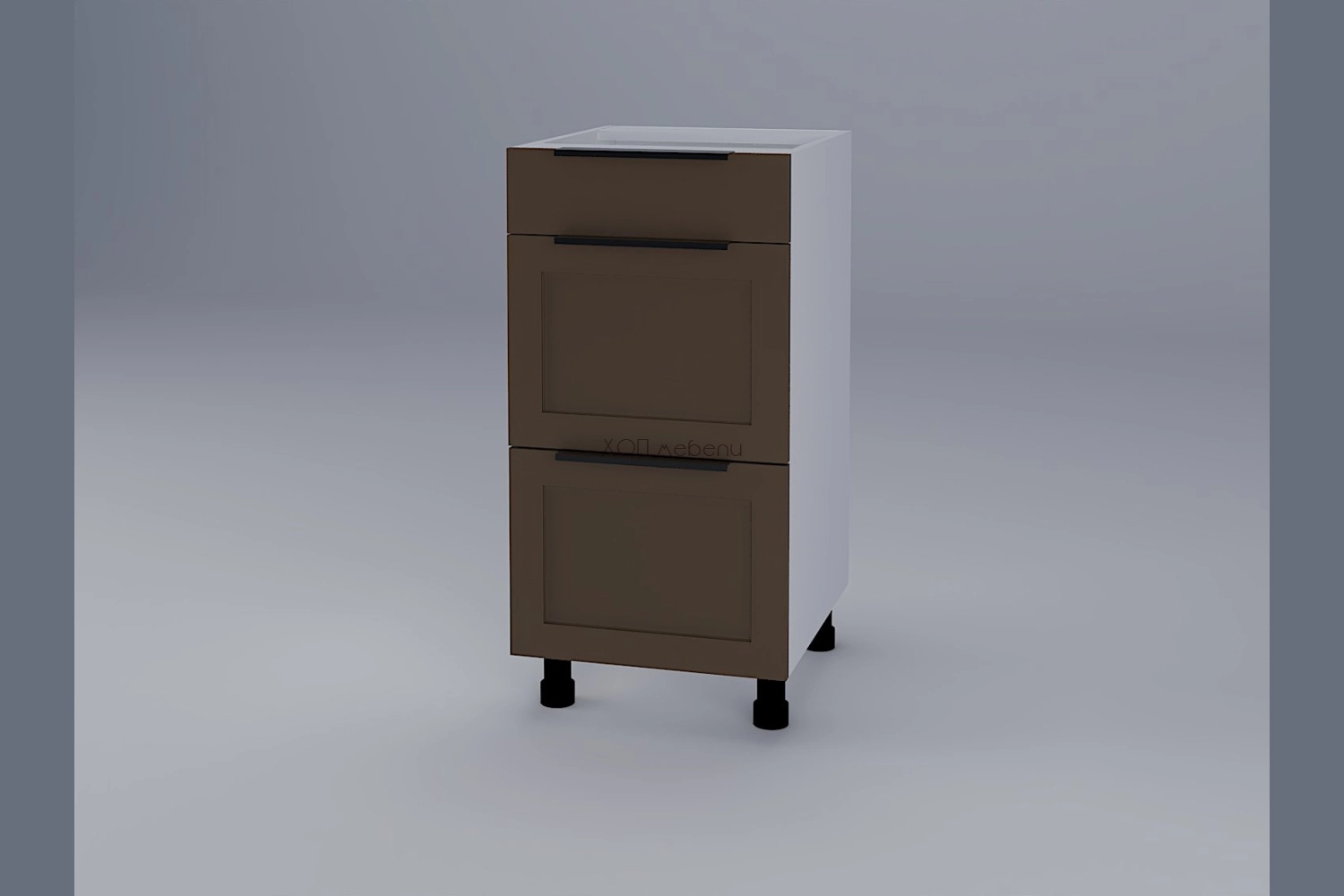 Долен шкаф с 3 чекмеджета Анна H40Ш капучино ID 17523