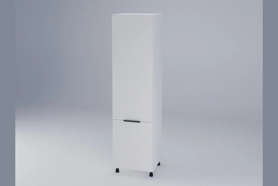 Колонен шкаф за вграждане на хладилник Адел бял супер мат h233