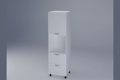 Колонен шкаф пенал Доминика бяла коприна h213