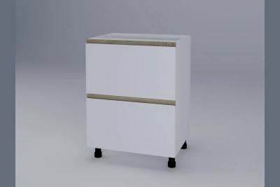 Шкаф с две чекмеджета Тина H60Ш бяло