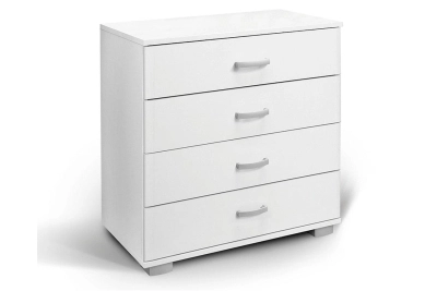 Скрин с 4 чекмеджета РОМА 4 - бяло единични бройки