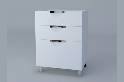 Шкаф с три чекмеджета Адел лукс NEW H60 3Ш(2+1)  бяла