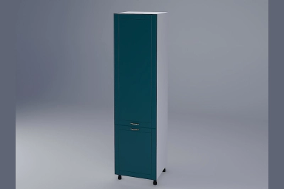 Колонен шкаф за вграждане на хладилник Доминика аквамарин h233