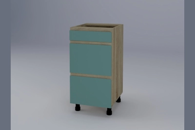Долен шкаф с 3 чекмеджета Тина H40Ш синьо