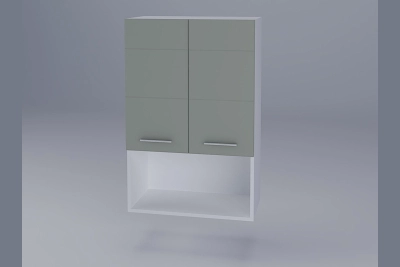 Горен шкаф Бианка B60 2Д за микровълнова мента/бяло h920