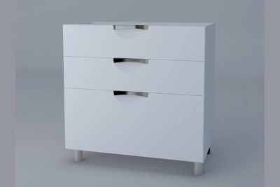Шкаф с три чекмеджета Адел лукс NEW H80 3Ш(2+1)  бяла