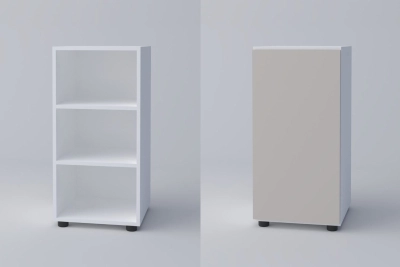 Комод 1Д СПЕЙС - кашмир / бяло