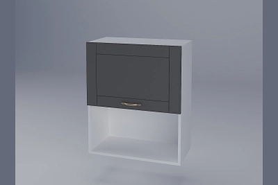 Горен шкаф Доминика B60Б за микровълнова - сиво кадифе