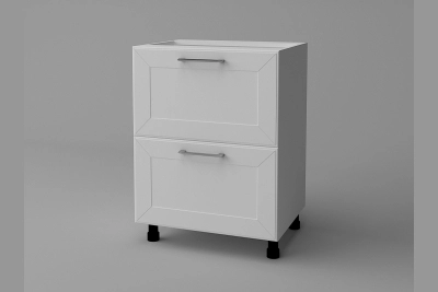Шкаф с две чекмеджета Марго H60Ш бяло