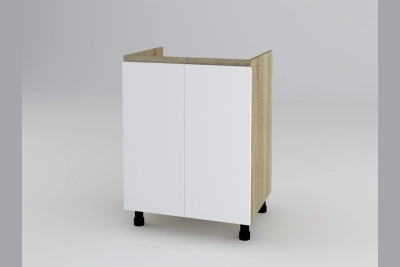 Шкаф за мивка Тина H60M - бяло / дъб сонома