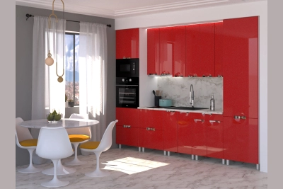 Модулна кухня Адел лукс NEW 3 м. - червена перла