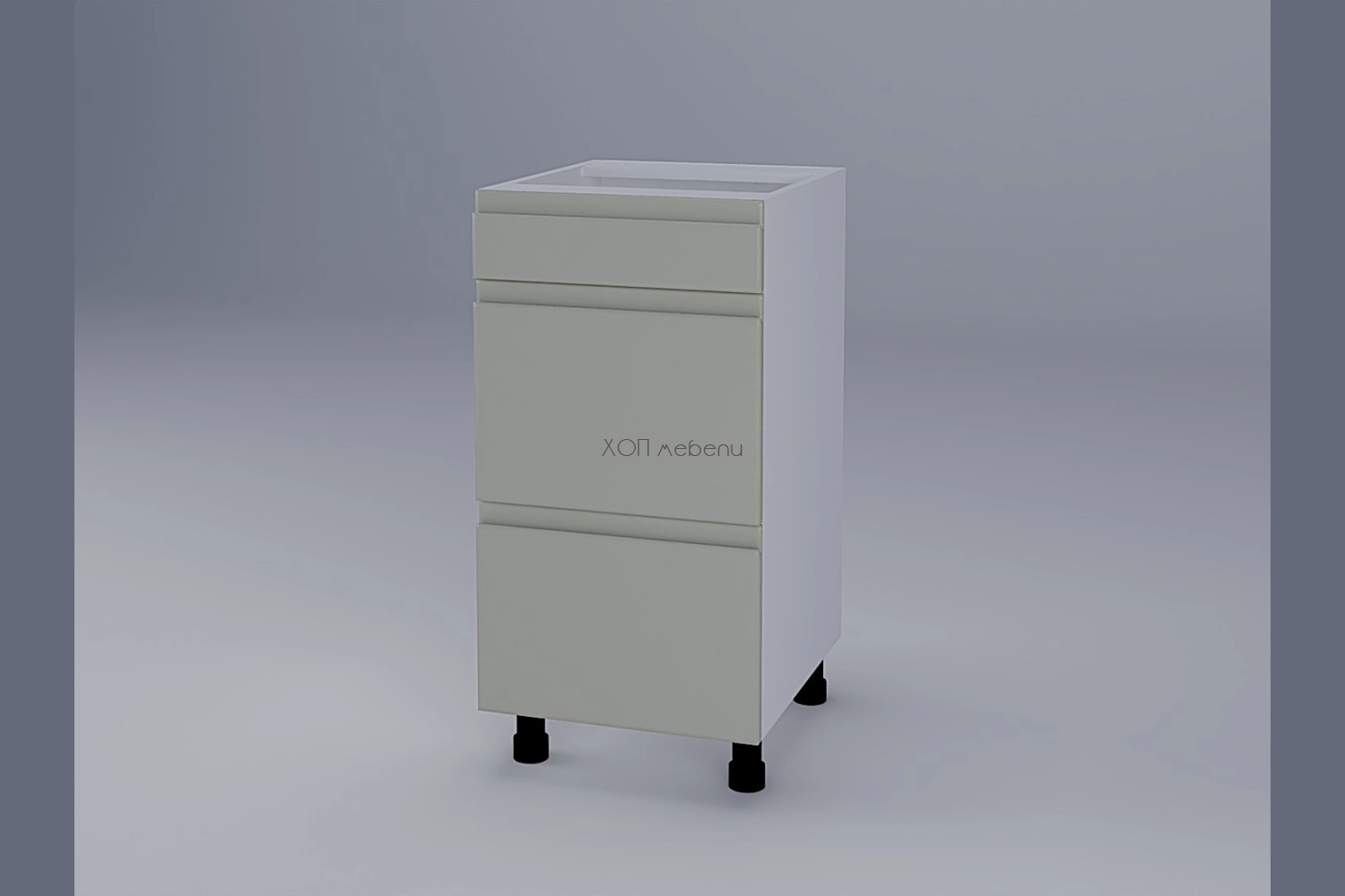 Долен шкаф с 3 чекмеджета Влада H40Ш айвори ID 17055 - 1