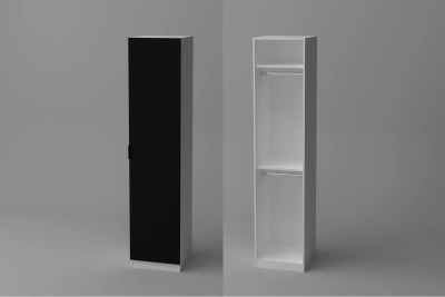 Еднокрилен гардероб FLEX 1 - черно
