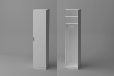 Еднокрилен гардероб FLEX 2 - бяло