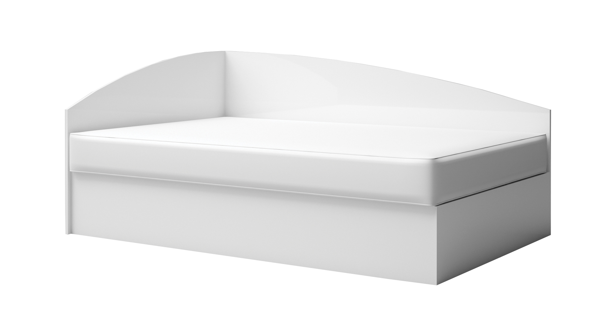 Легло Лео 4 - бял гланц ︽ Онлайн на Цена 269,00 лв. - ХОП Мебели